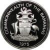 Bahamas 1975 $2 Two Dollars KM# 66a Two Flamingos Large Silver Proof Coin - Image 2