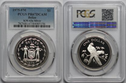 PCGS PR66-69DCAM Belize 1975 Silver 8-Coin Proof Set 1c 5c 10c 25c 50c $1 $5 $10 - Image 4