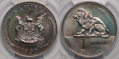 Namibia 1990 Mark Essai Lion SP68 PCGS