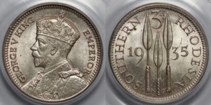 Southern Rhodesia 1935 Threepence PCGS MS65