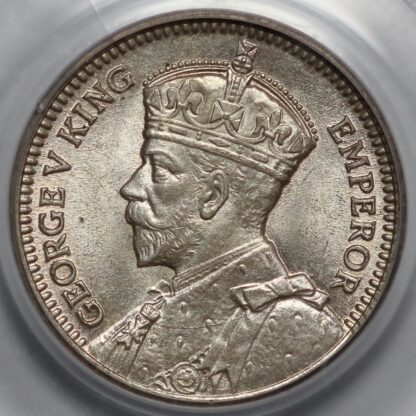 PCGS MS65 Southern Rhodesia 1935 Threepence Uncirculated Silver Coin 2nd Finest - Image 3