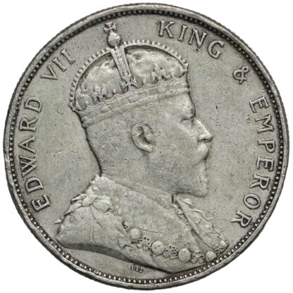 Hong Kong 1905 50 Cents Edward VII KM# 15 World Silver Coin - Scarce - Image 2