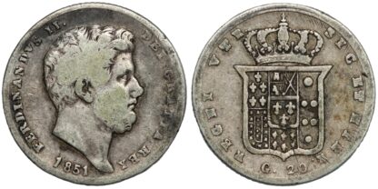 Naples & Sicily 1851 20 Grana