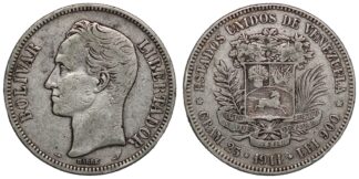 Venezuela 1911 5 Bolívares