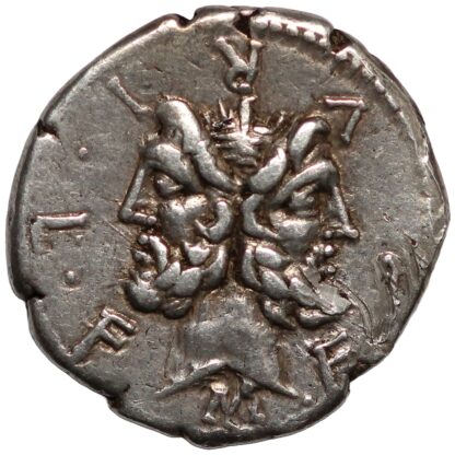 Ancient Roman Republican Silver Coin M. Furius L.f. Philus 120 BC AR Denarius - Image 2