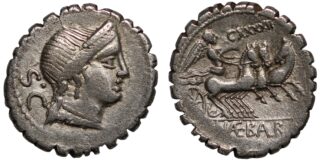 C. Naevius Balbus AR Serratus Denarius
