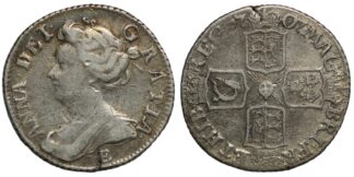 1707-E Anne Sixpence