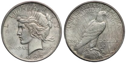 United States USA 1922 Peace Dollar $1 Philadelphia Mint World Silver Coin