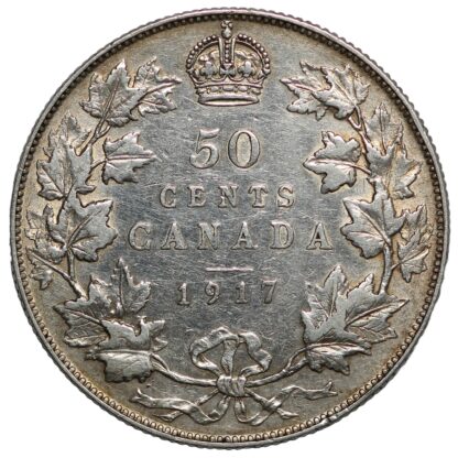Canada 1917 50 Cents George V KM# 25 World Silver Coin - Image 3