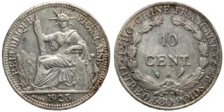 French Indo China 1925-A 10 Cents