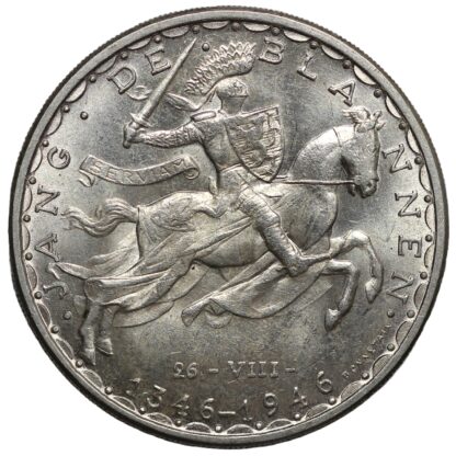 Luxembourg 1946 100 Francs John the Blind KM# 49 World Silver Coin - Image 3