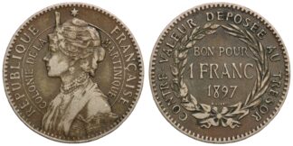 Martinique 1897 1 Franc