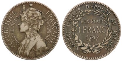 Martinique 1897 1 Franc