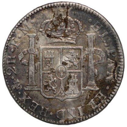 Mexico Spanish Colony 1800-Mo FM 2 Reales Carlos IV KM# 91 World Silver Coin - Image 3