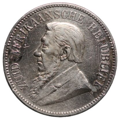 South Africa 1892 5 Shillings Single Shaft KM# 8.1 World Silver Coin - Rare - Image 2
