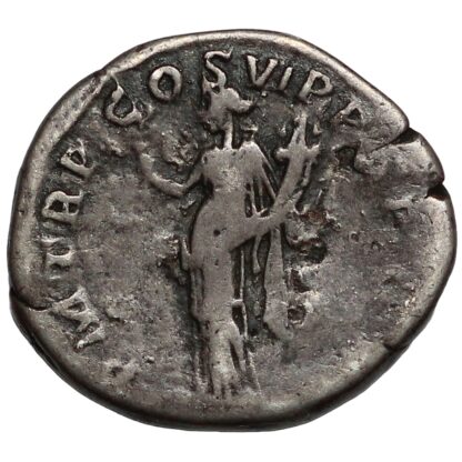 Ancient Roman Imperial Silver Coin Trajan AR Denarius AD 114-117 Felicitas - Image 3