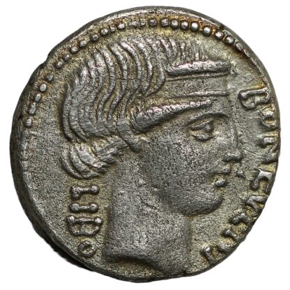 Ancient Roman Republican Silver Coin L. Scribonius Libo 62 BC AR Denarius - Image 2