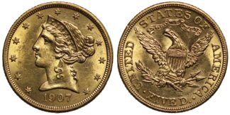 1907 Liberty Head $5