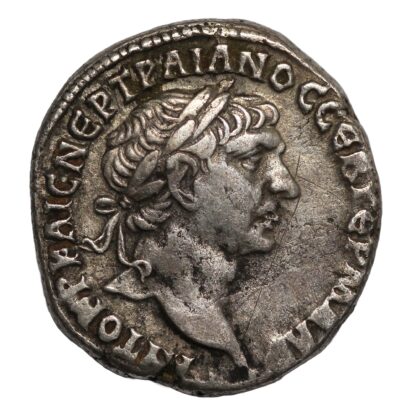 Ancient Roman Provincial Coin Antioch Trajan AR Tetradrachm AD 110/11 Eagle - Image 2