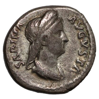 Ancient Roman Imperial Silver Coin Sabina Augusta AR Denarius AD 133-135 Juno - Image 2