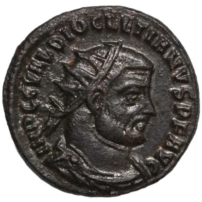 Ancient Roman Imperial Coin Diocletian Æ Antoninianus AD 295-296 Heraclea - Image 2