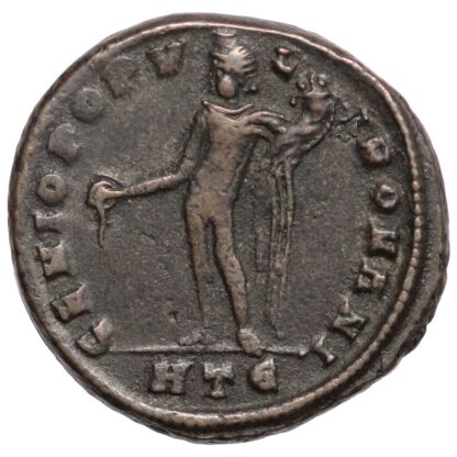Ancient Roman Imperial Coin Galerius Maximian Æ Follis AD 296-297 Genius - Image 3