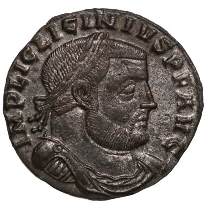 Ancient Roman Imperial Coin Licinius Æ Silvered Follis AD 312-313 Thessalonica - Image 2