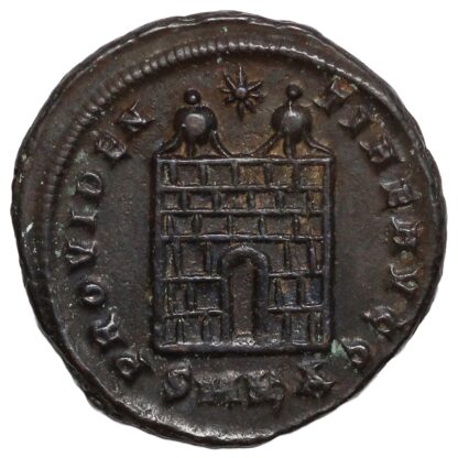 Ancient Roman Imperial Coin Constantine I Æ Follis AD 324-325 Cyzicus Campgate - Image 3