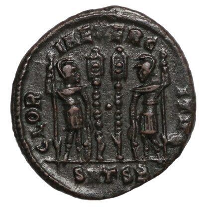 Ancient Roman Imperial Coin Constantine II Æ AD 330-333 Thessalonica Standards - Image 3