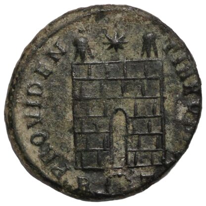 Ancient Roman Imperial Coin Constantine II Caesar Æ AD 326 Rome Campgate - Image 3