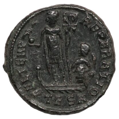 Ancient Roman Imperial Coin Constans Æ AD 348-350 Thessalonica Galley - Image 3