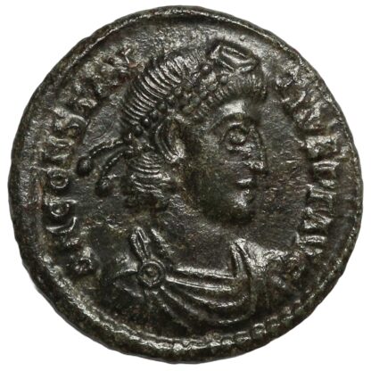 Ancient Roman Imperial Coin Constantius II Æ AD 355-361 Sirmium Soldier Horseman - Image 2