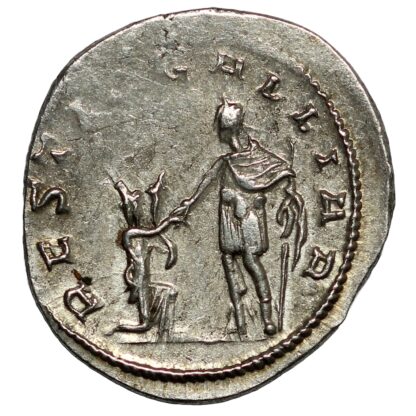 Ancient Roman Imperial Coin Gallienus AR Antoninianus AD 258 Lugdunum Gaul - Image 3