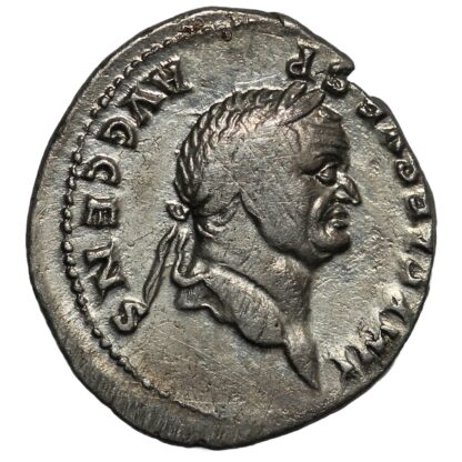 Ancient Roman Imperial Silver Coin Vespasian AR Denarius AD 73 Pontif Maxim - Image 2
