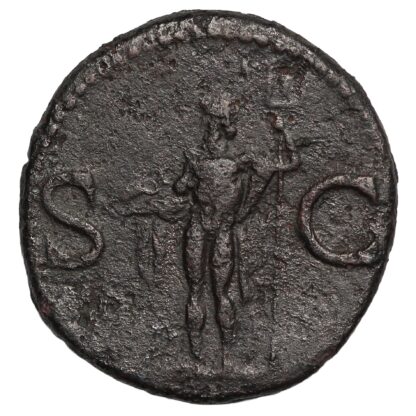 Ancient Roman Imperial Coin Agrippa Æ As AD 37-41 Rome Mint Neptune - Image 3