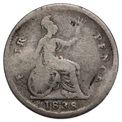 Great Britain 1838 Groat/Fourpence 4D Victoria S-3913 Silver Coin - Image 3