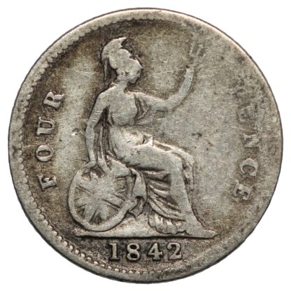 Great Britain 1842 Groat/Fourpence 4D Victoria S-3913 Silver Coin - Image 3