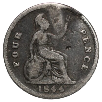 Great Britain 1844 Groat/Fourpence 4D Victoria S-3913 Silver Coin - Image 3