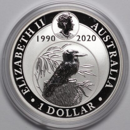 2020 $1 1oz 9999 Silver Australian Kookaburra 30th Anniv Bullion Coin Perth Mint - Image 2