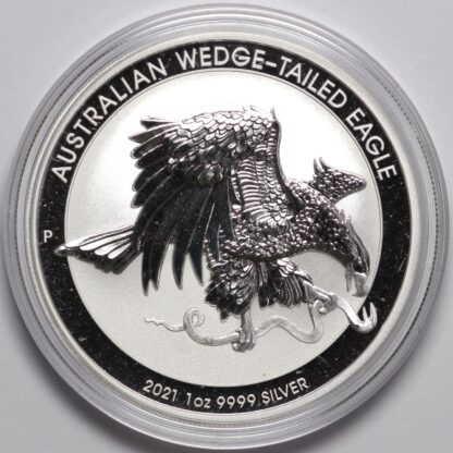 2021 $1 1oz 9999 Silver Australian Wedge-Tailed Eagle Bullion Coin Perth Mint - Image 3
