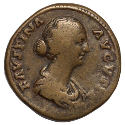 Ancient Roman Imperial Coin Faustina II AD 161-176 Æ Sestertius Rome Mint Diana - Image 2