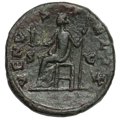 Ancient Roman Imperial Coin Crispina AD 178-191 Æ Dupondius Rome Mint Venus - Image 3