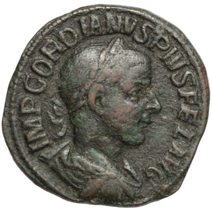Ancient Roman Imperial Coin Gordian III AD 241-243 Æ Sestertius Rome Mint Sol - Image 2