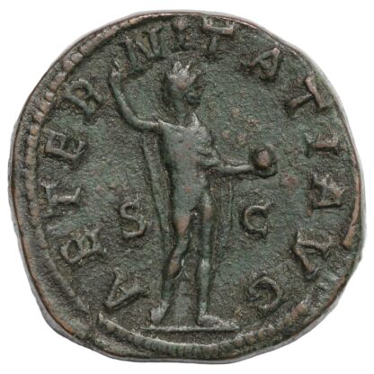 Ancient Roman Imperial Coin Gordian III AD 241-243 Æ Sestertius Rome Mint Sol - Image 3