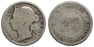 Mauritius 1877-H 20 Cents