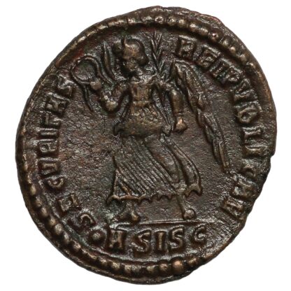 Ancient Roman Imperial Coin Valens Æ AD 364-367 Siscia Victory Advancing Left - Image 3