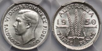 Australia 1950 Threepence MS64