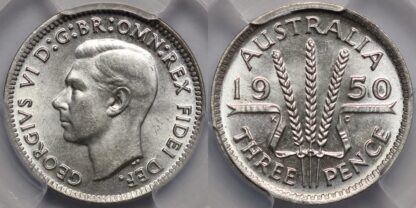 Australia 1950 Threepence MS64
