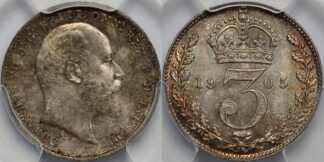 1905 Maundy Threepence PL65