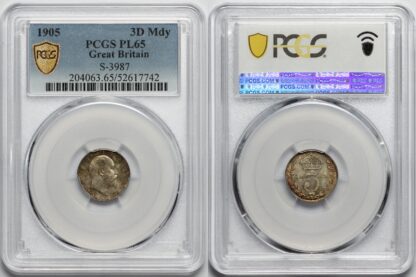 PCGS Graded PL65 Great Britain 1905 Maundy Threepence 3D Prooflike Silver Coin - Image 2